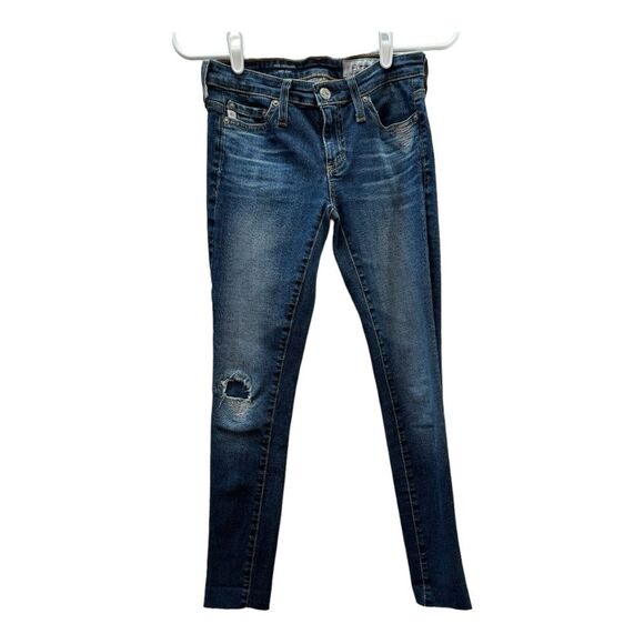 AG-Ed Denim The Legging Super‎ Skinny  Distressed Jeans Size 24R - Picture 1 of 11